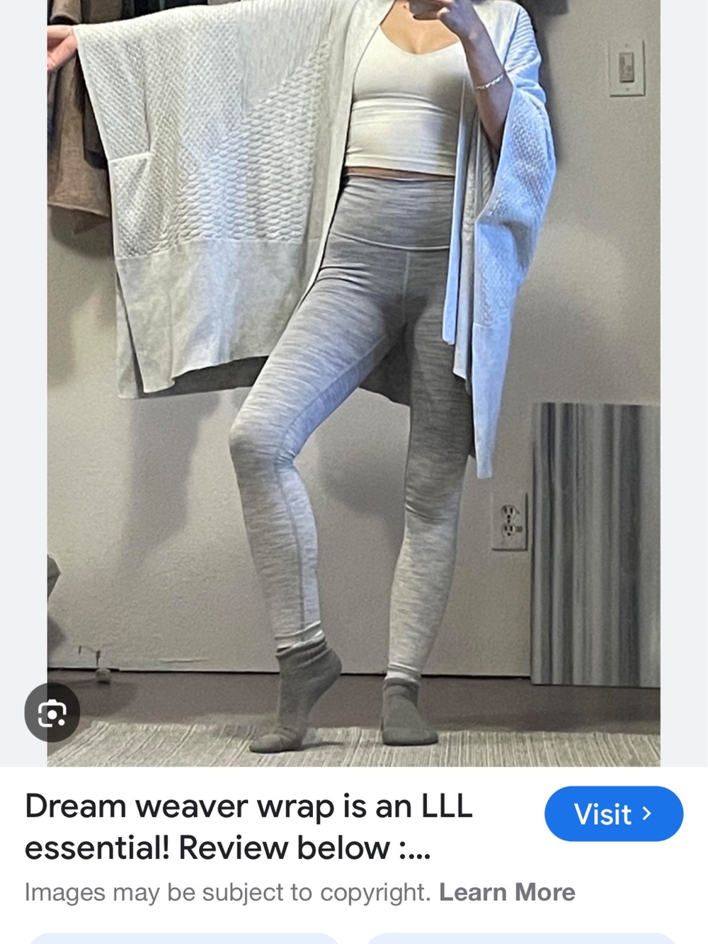 lululemon athletica Heathered Light Gray Wrap Cardigan